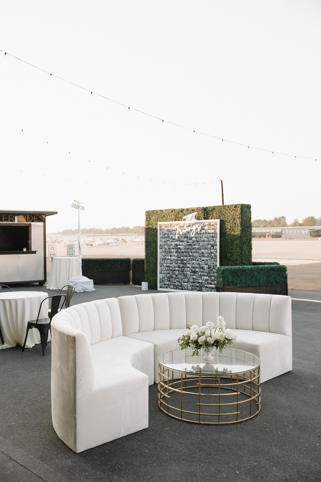 Modern cocktail hour decor.