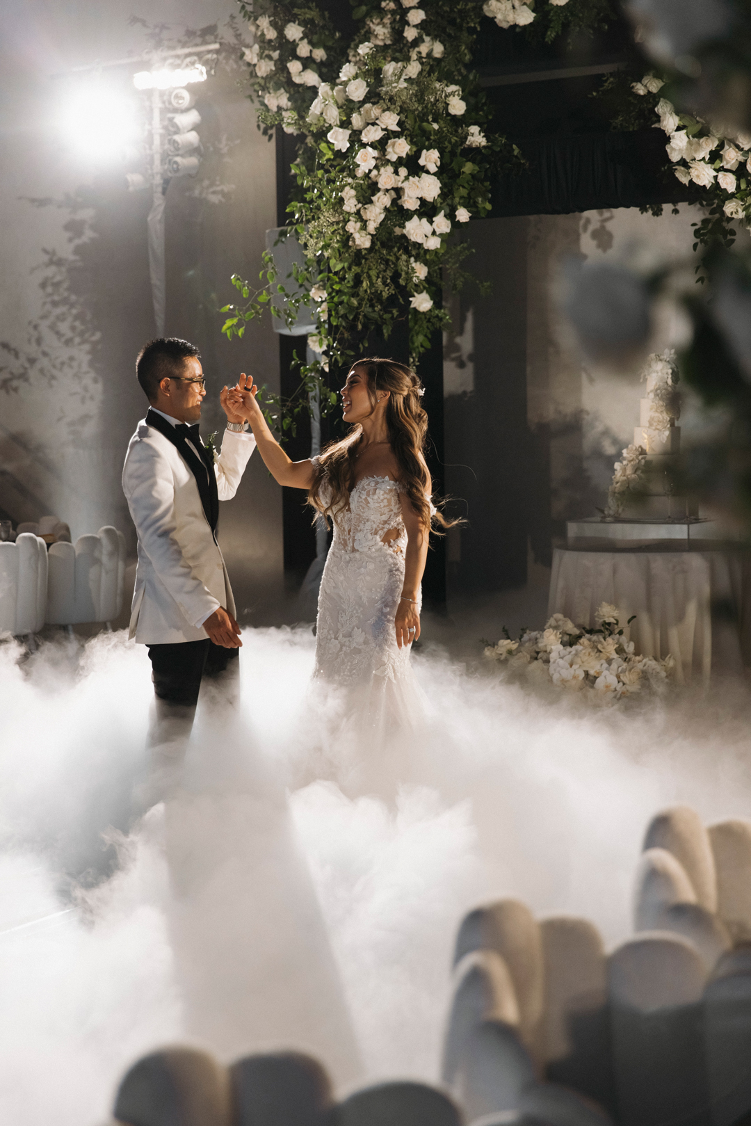 Bride and groom first dance.