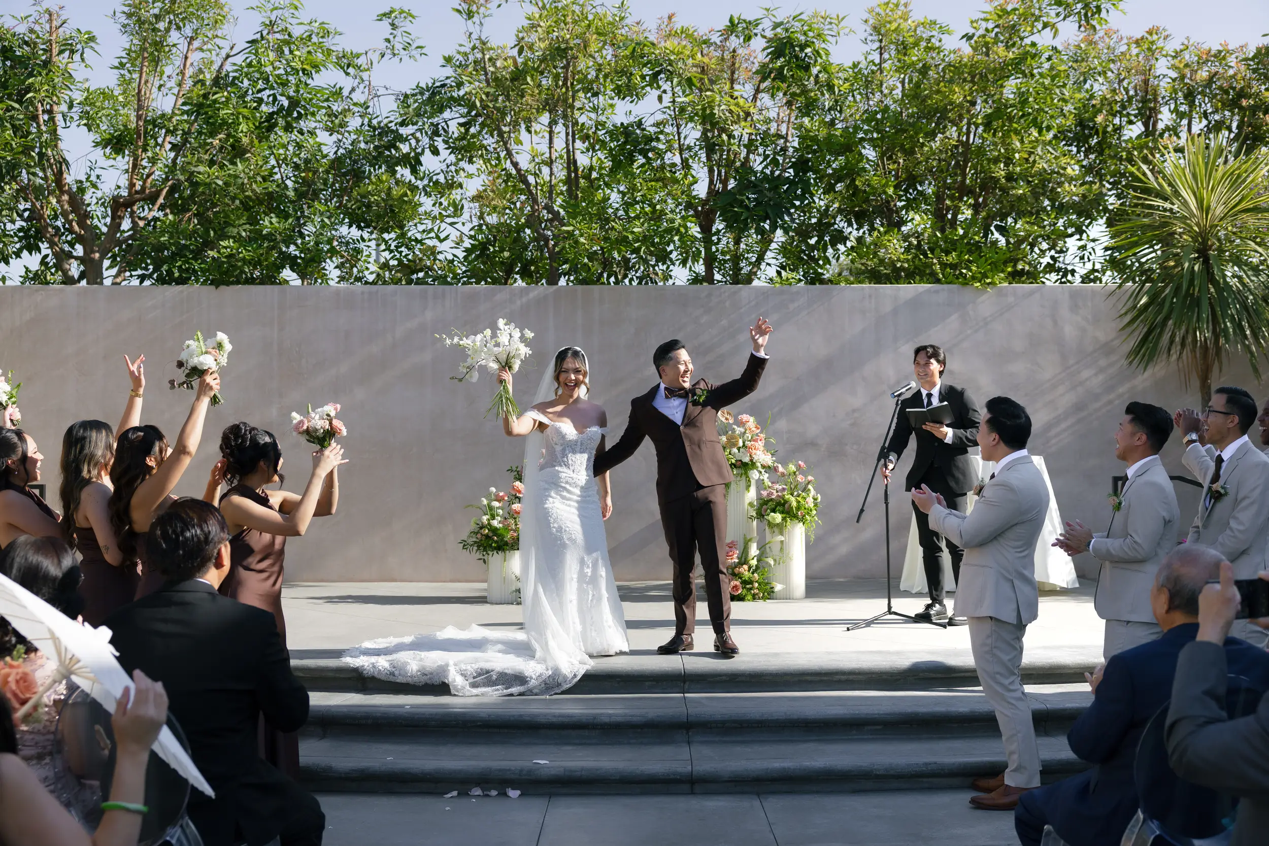 Outdoor wedding ceremony.