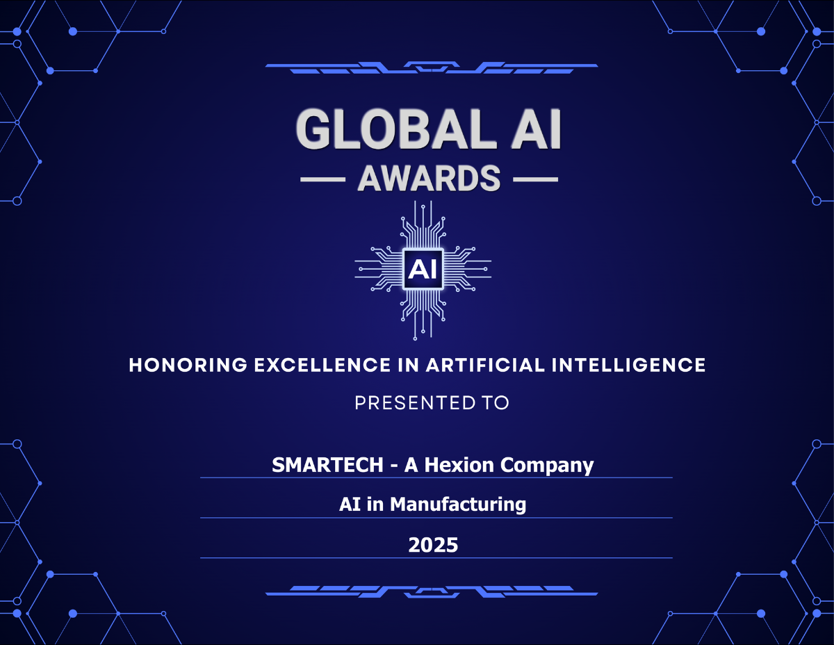 SMARTECH wins the Global AI Awards 2025 for AI in Manufacturing