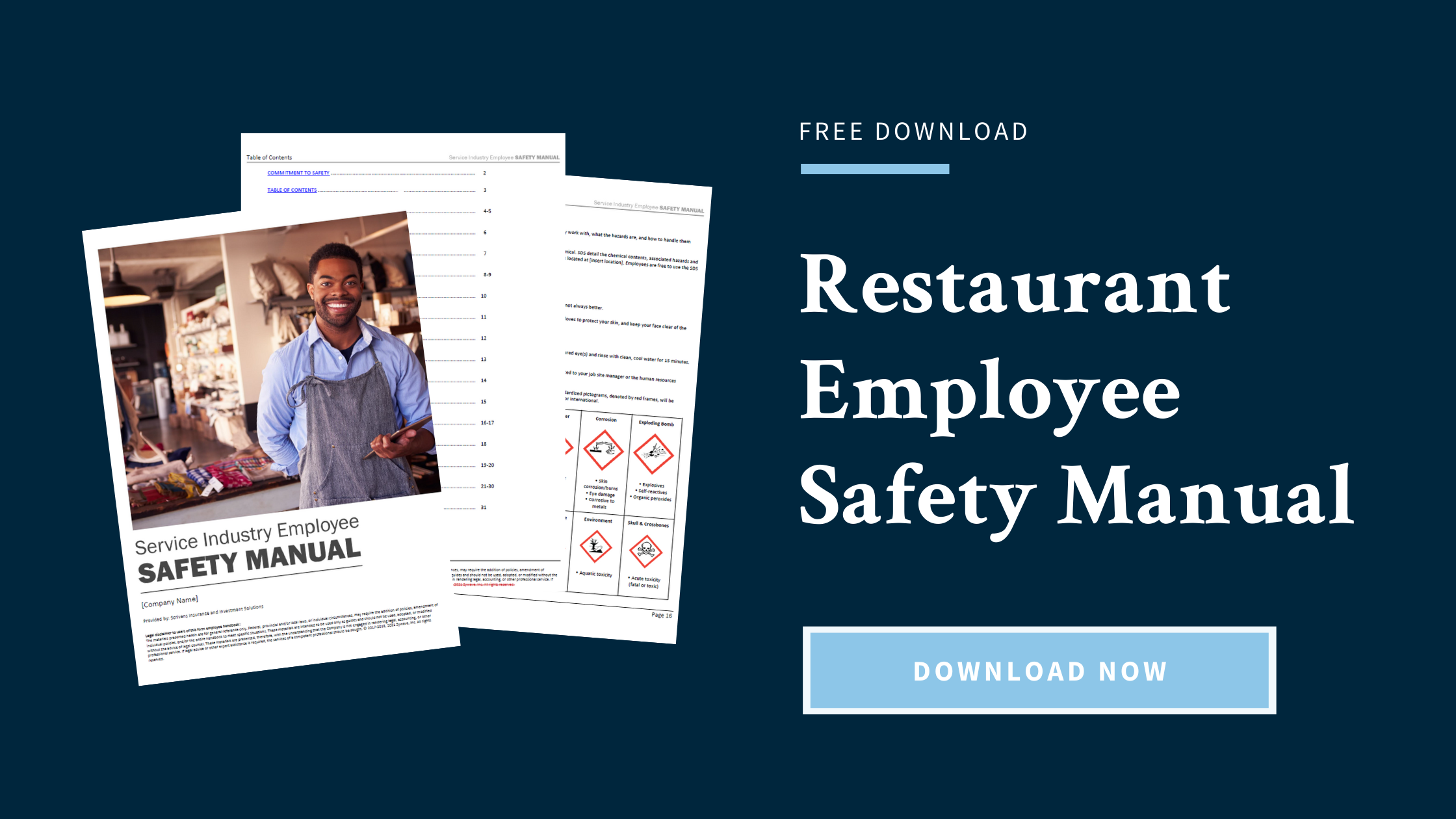 Free Download: Restaurant Employee Safety Manual (Click to download)
