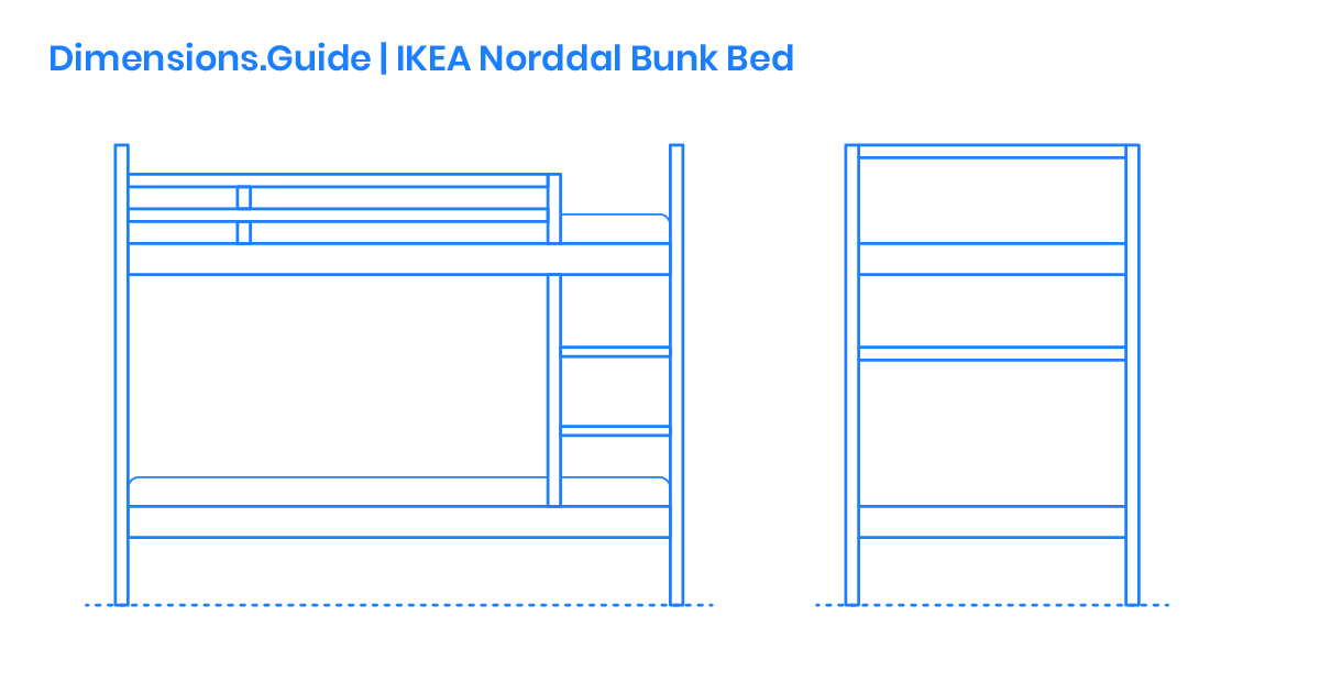 IKEA Norddal Bunk Bed Dimensions & Drawings