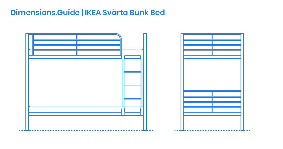 IKEA Svärta Bunk Bed Dimensions & Drawings