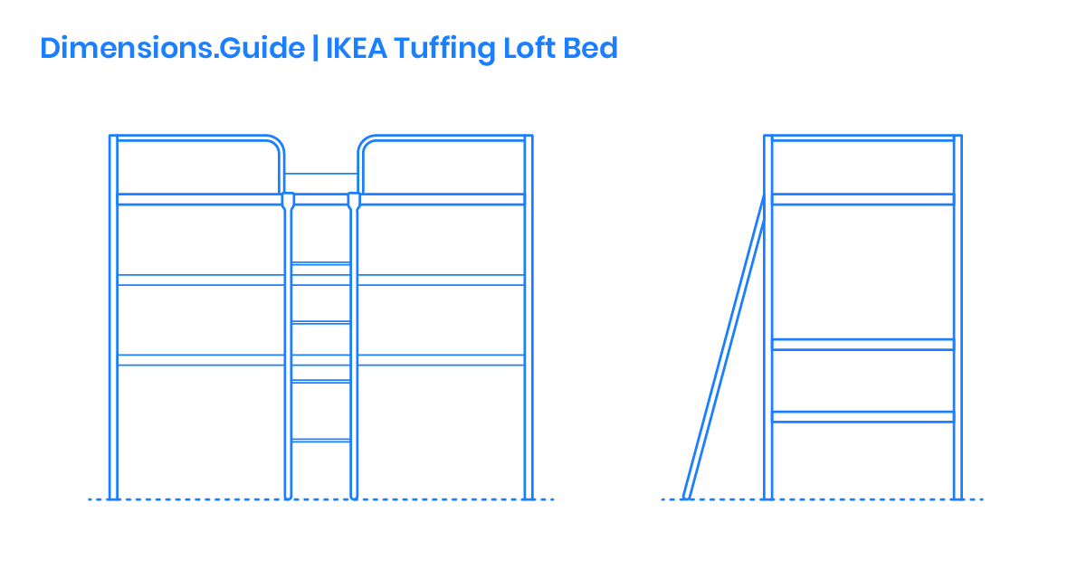IKEA Tuffing Loft Bed Dimensions & Drawings