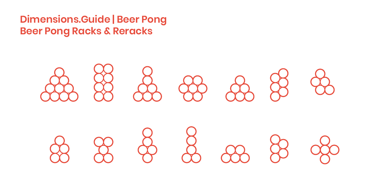 Beer Pong Racks & ReRacks Dimensions & Drawings