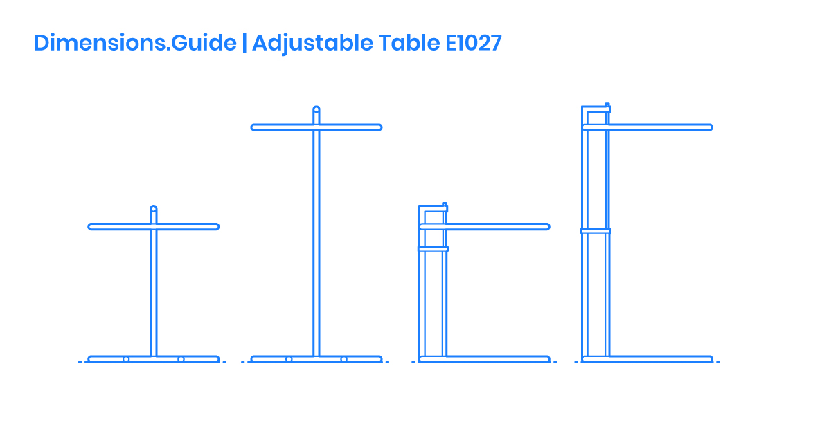 Model Table Dimensions Adjustable Table E1027 Dimensions & Drawings | Dimensions.com