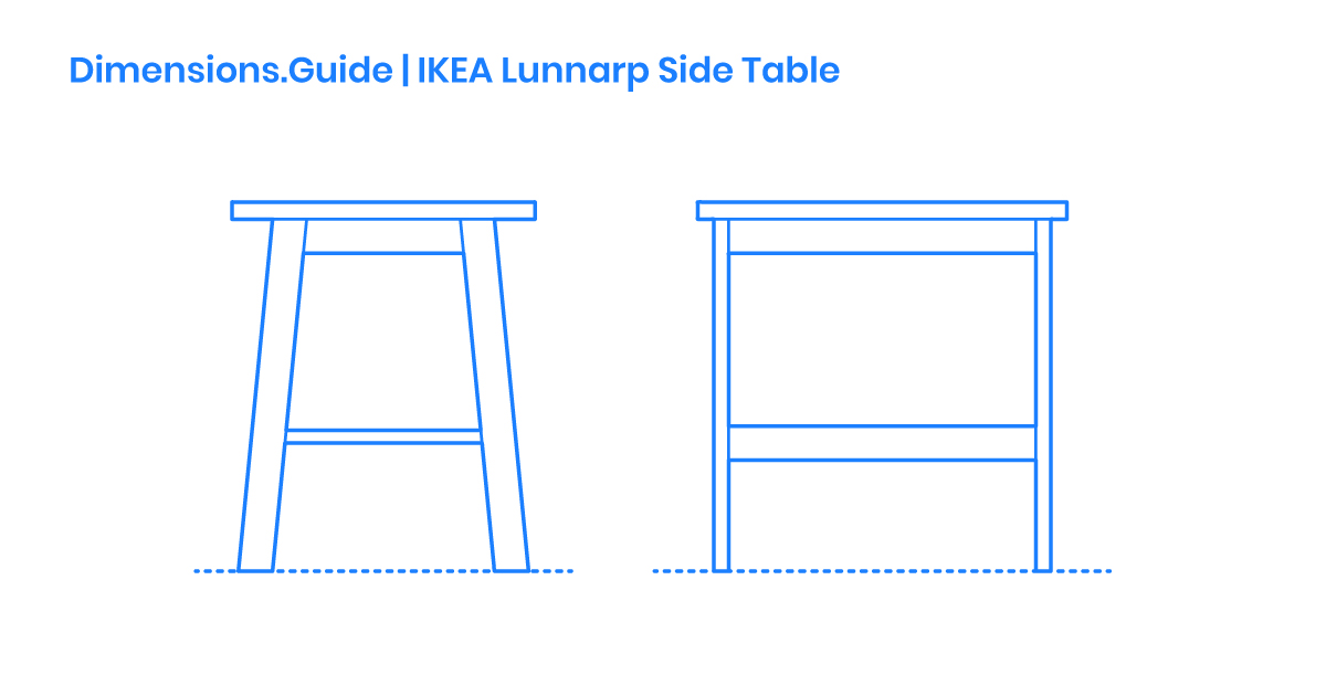 IKEA Lunnarp Side Table Dimensions & Drawings