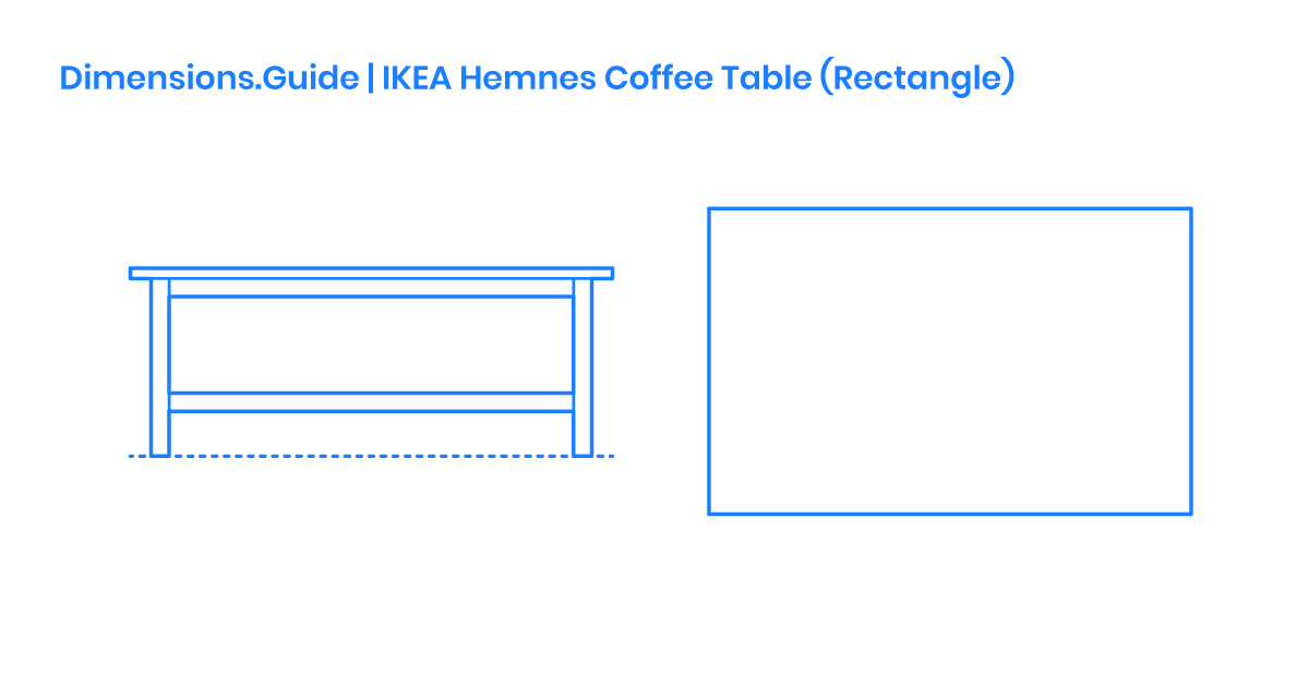 IKEA Hemnes Coffee Table (Rectangle) Dimensions & Drawings