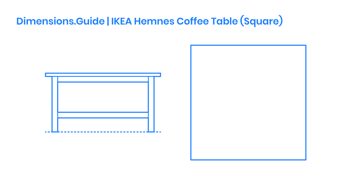 IKEA Hemnes Coffee Table (Square) Dimensions & Drawings | Dimensions.com