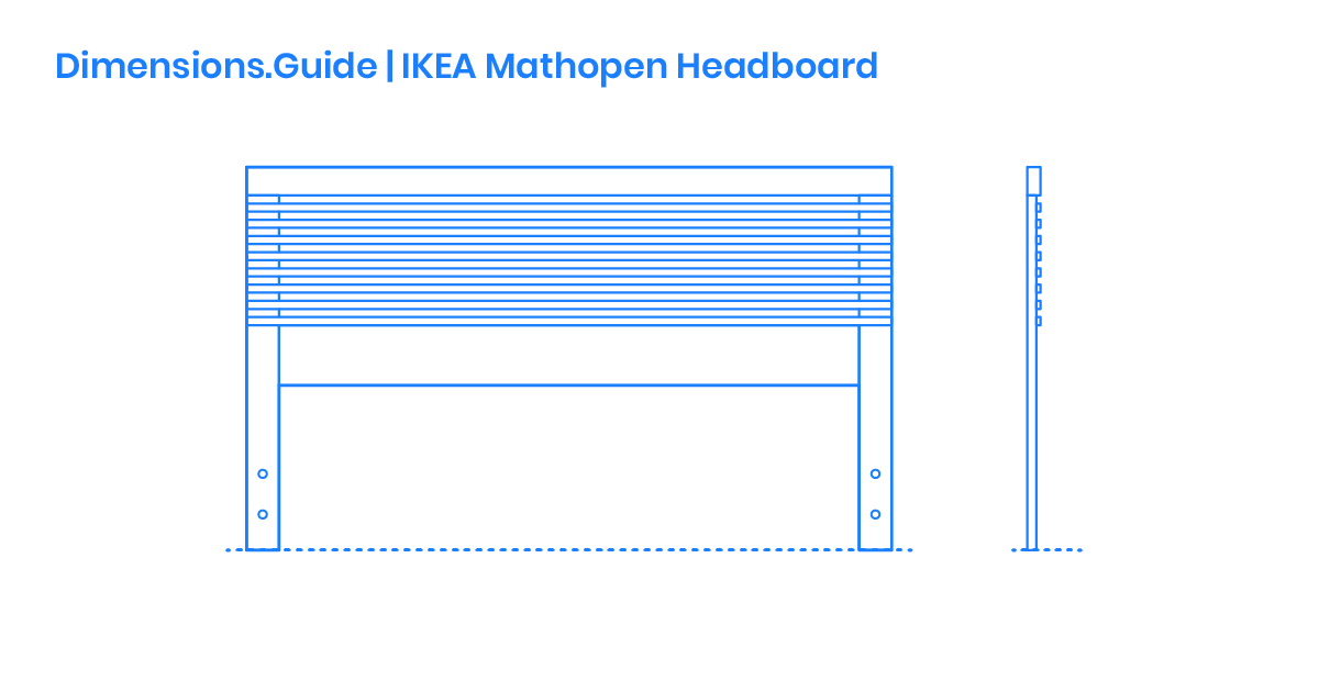 IKEA Mathopen Headboard Dimensions & Drawings