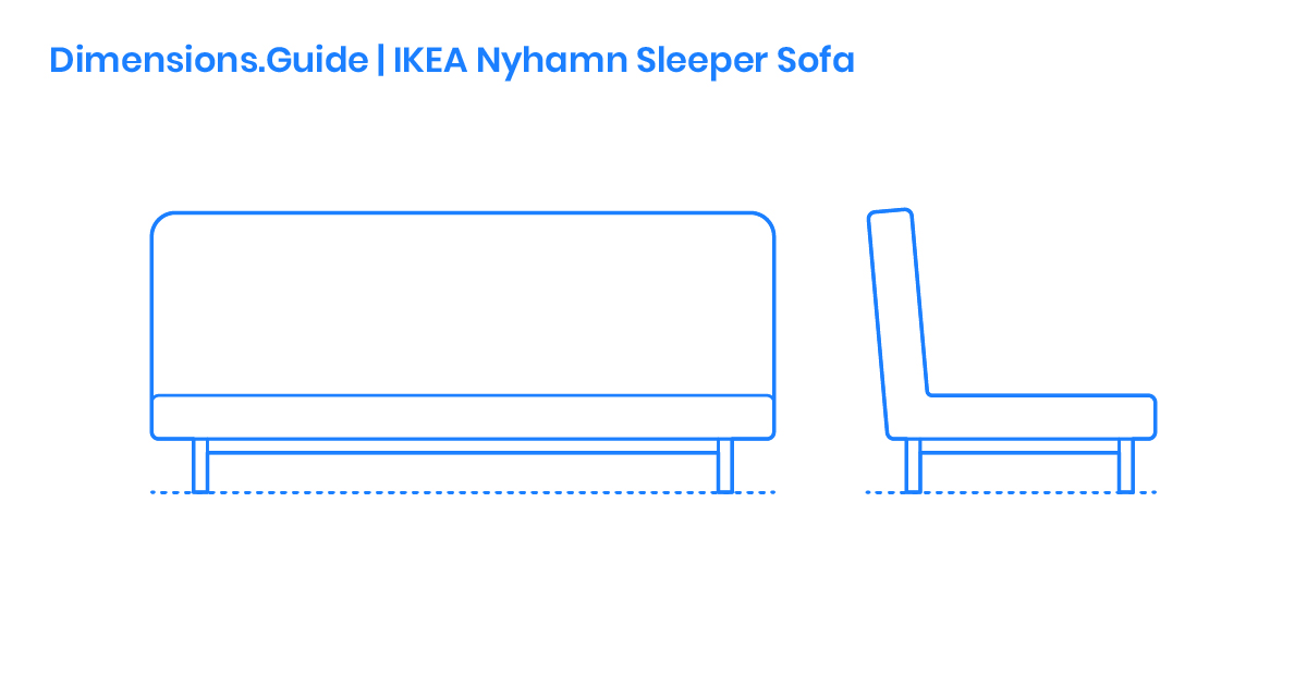 IKEA Nyhamn Sleeper Sofa Dimensions & Drawings