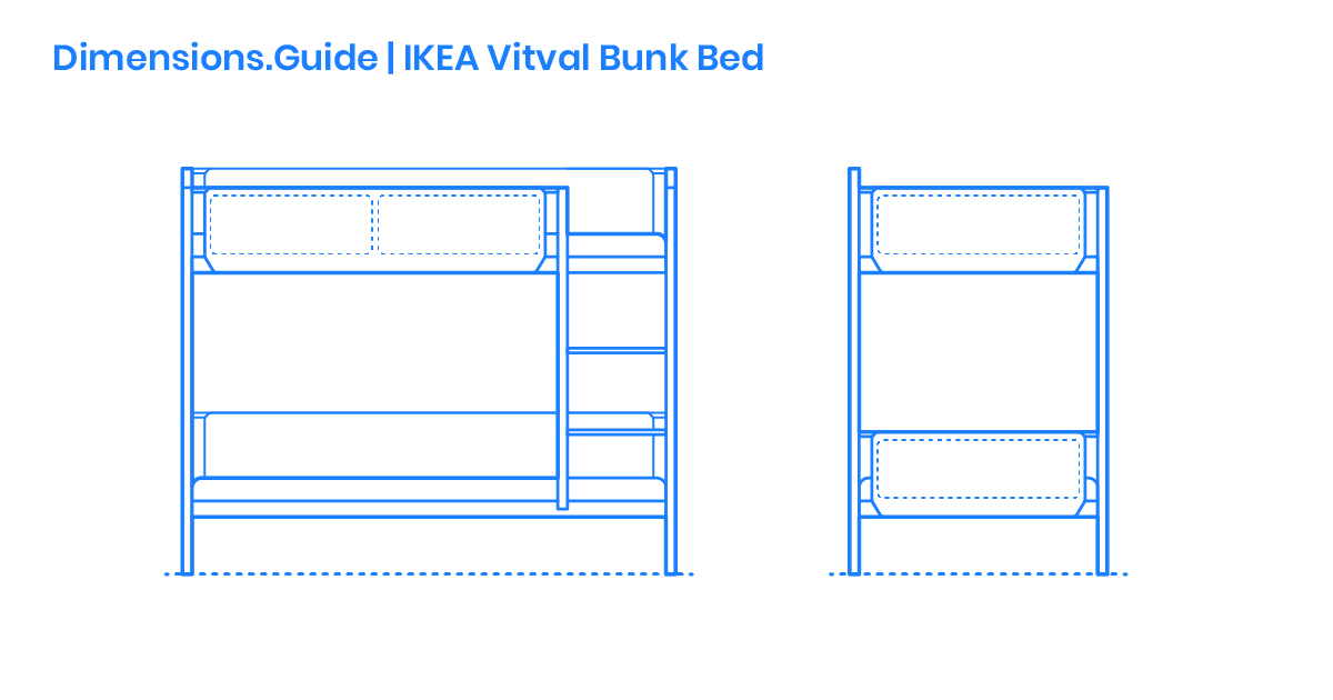 IKEA Vitval Bunk Bed Dimensions & Drawings