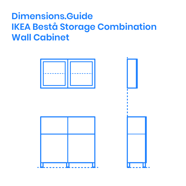 IKEA Bestå Storage Combination - Wall Cabinet Dimensions & Drawings ...
