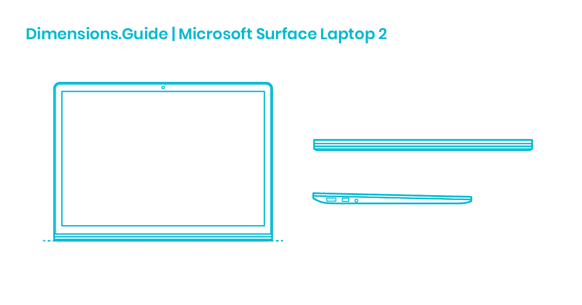 Microsoft Surface Laptop 2 Dimensions & Drawings