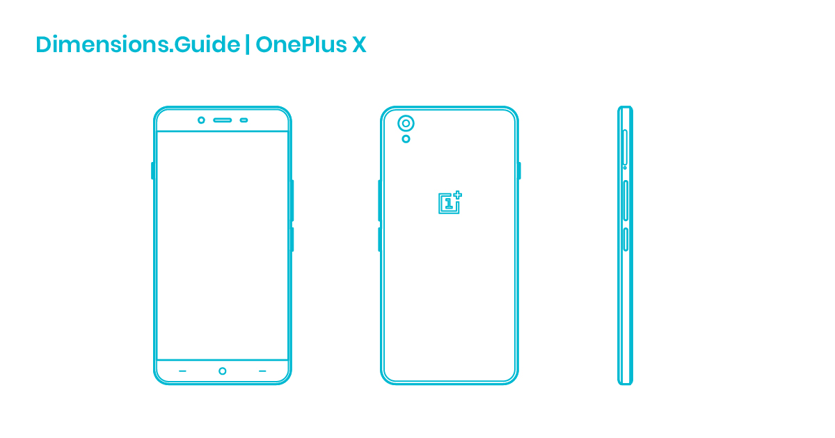 One Plus Compact Size OnePlus X Dimensions & Drawings | Dimensions.com