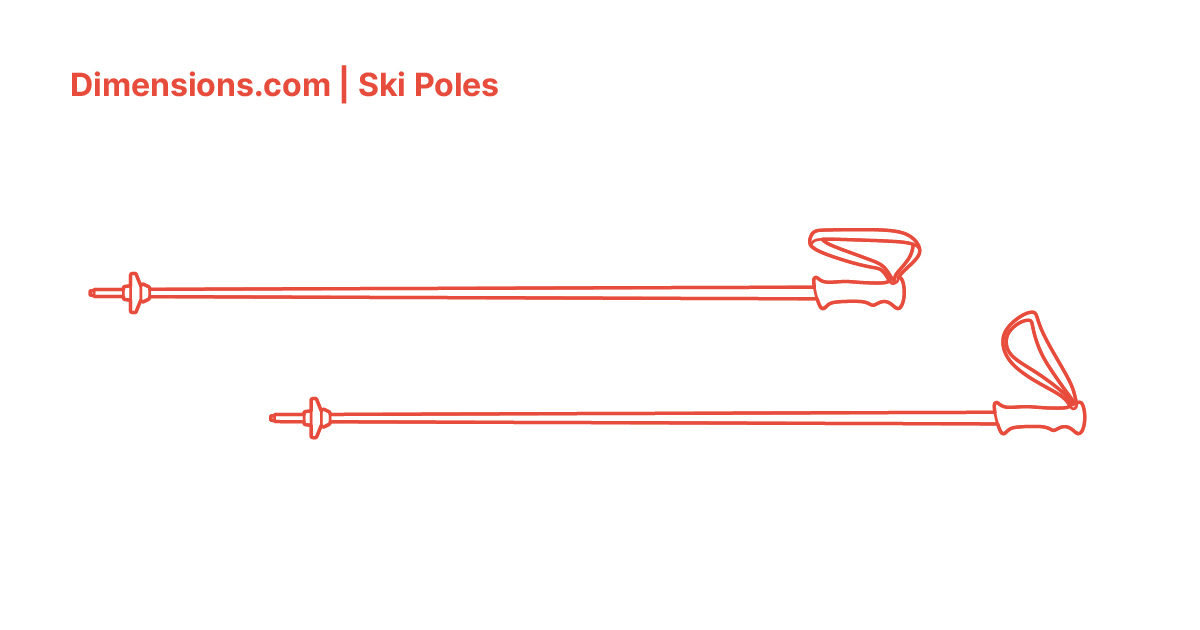 Ski Poles Dimensions & Drawings