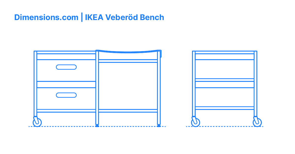 IKEA Veberöd Bench Dimensions & Drawings | Dimensions.com