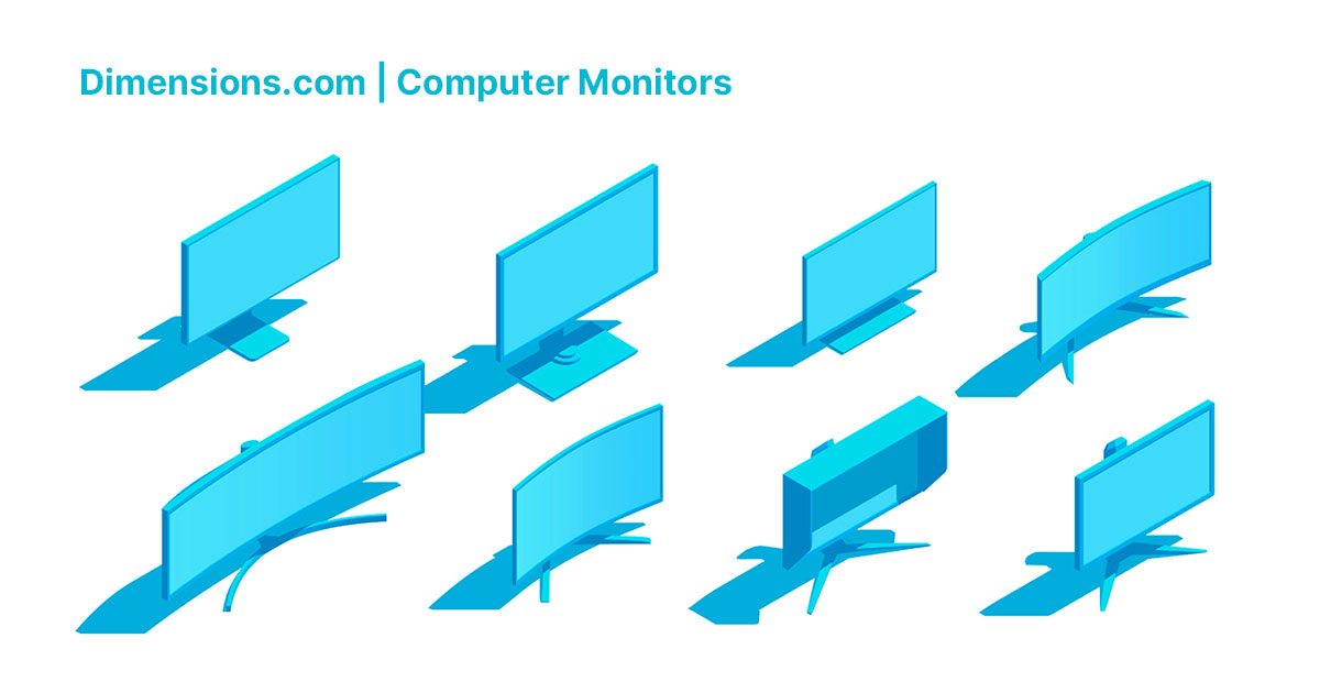 Computer Monitors | Displays Dimensions & Drawings | Dimensions.com