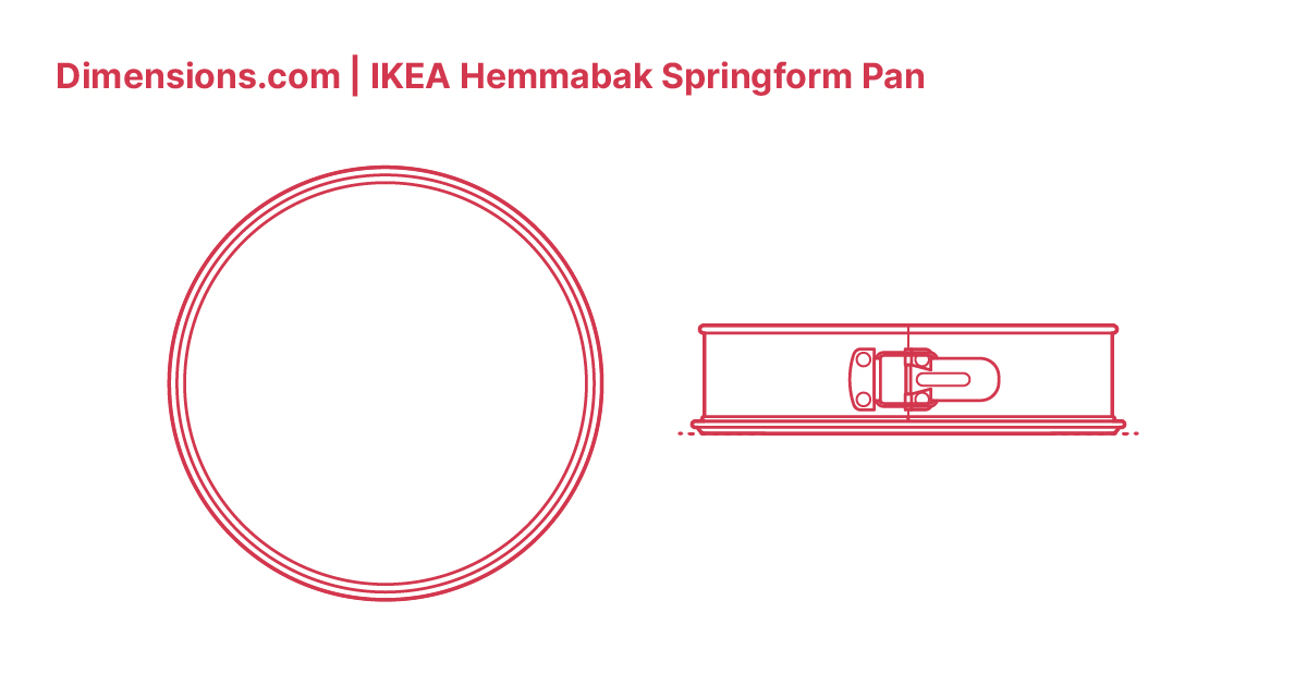 IKEA Hemmabak Springform Pan Dimensions & Drawings