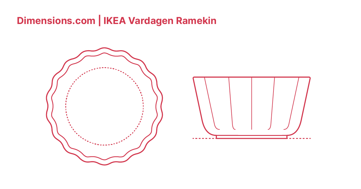 IKEA Vardagen Ramekin Dimensions & Drawings