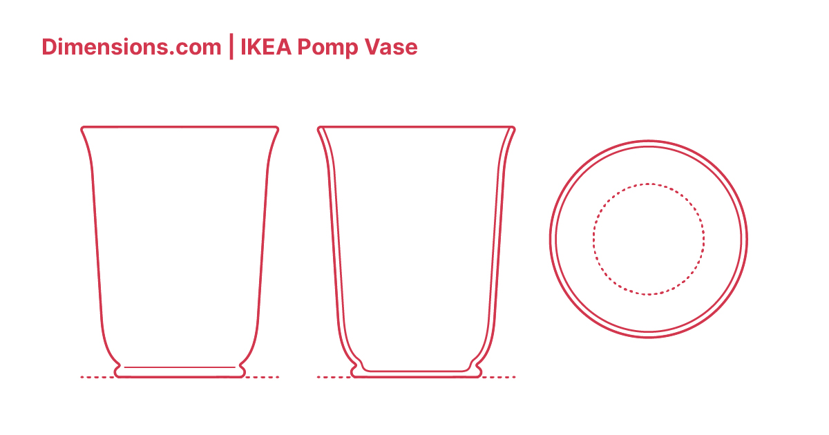 IKEA Pomp Vase Dimensions & Drawings