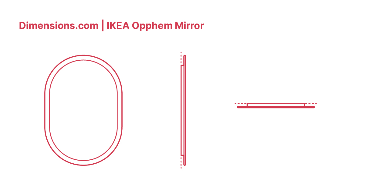 IKEA Opphem Mirror Dimensions & Drawings