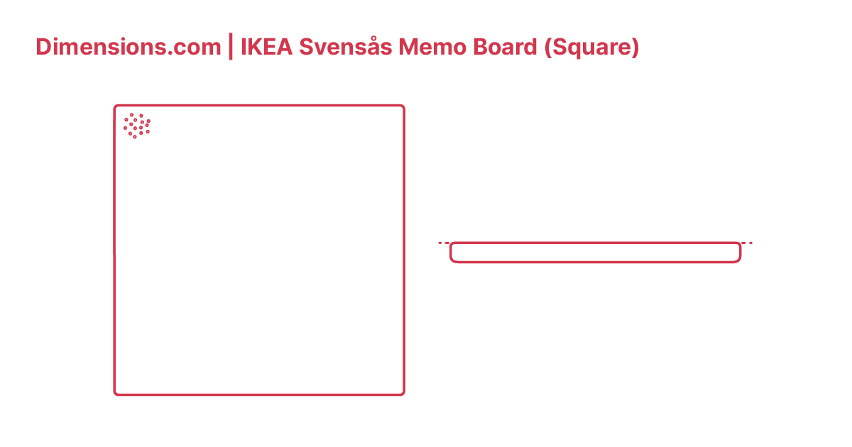 IKEA Svensås Memo Board (Square) Dimensions & Drawings