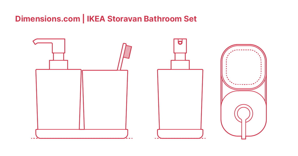 Storavan IKEA Storavan Bathroom Set Dimensions & Drawings | Dimensions.com