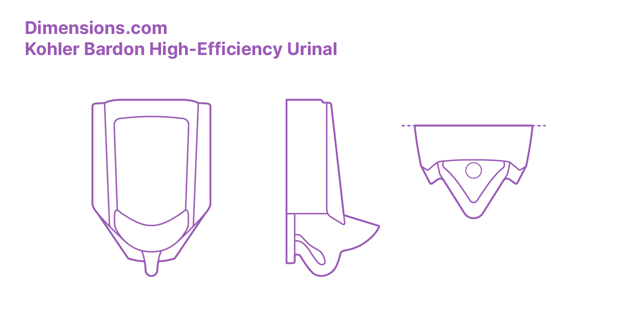 Kohler Bardon HighEfficiency Urinal Dimensions & Drawings
