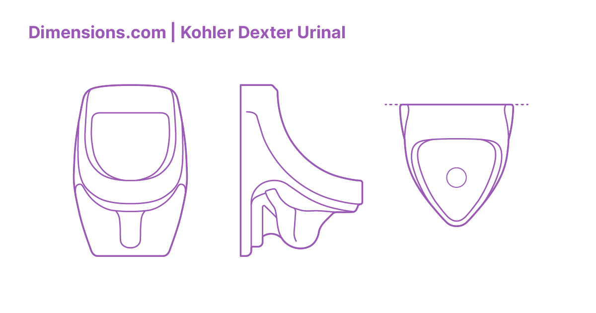 Kohler Dexter Urinal Dimensions & Drawings