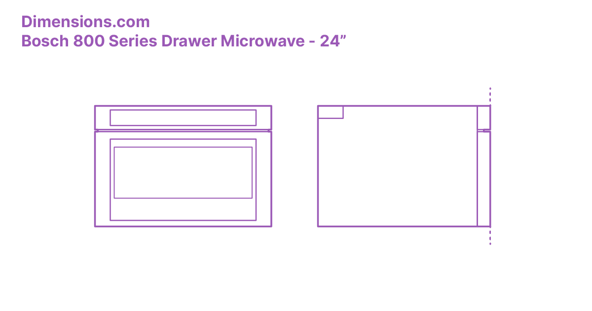 Bosch 800 Series Drawer Microwave - 24” Dimensions & Drawings ...