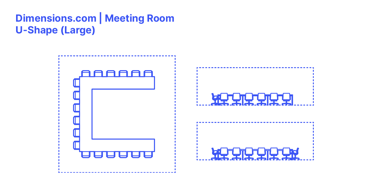 Meeting Room - U-Shape (Large) Dimensions & Drawings | Dimensions.com