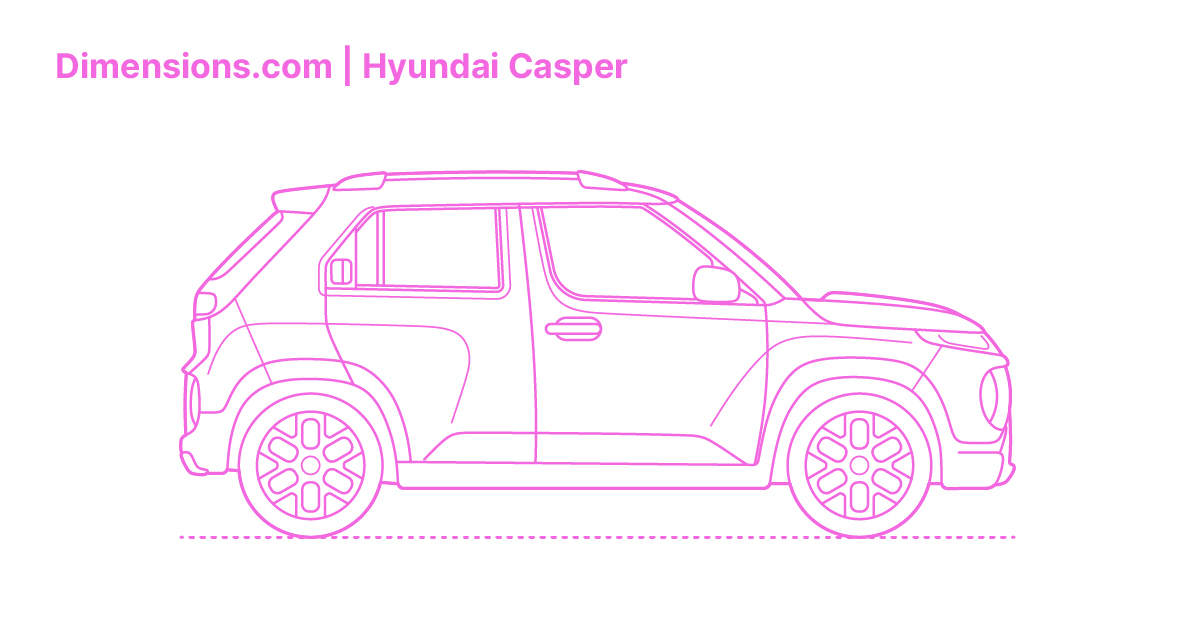Hyundai Casper Dimensions & Drawings | Dimensions.com
