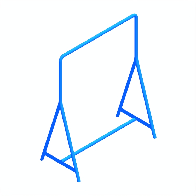 Perspective view of a 3D model of the IKEA Turbo Clothes Rack