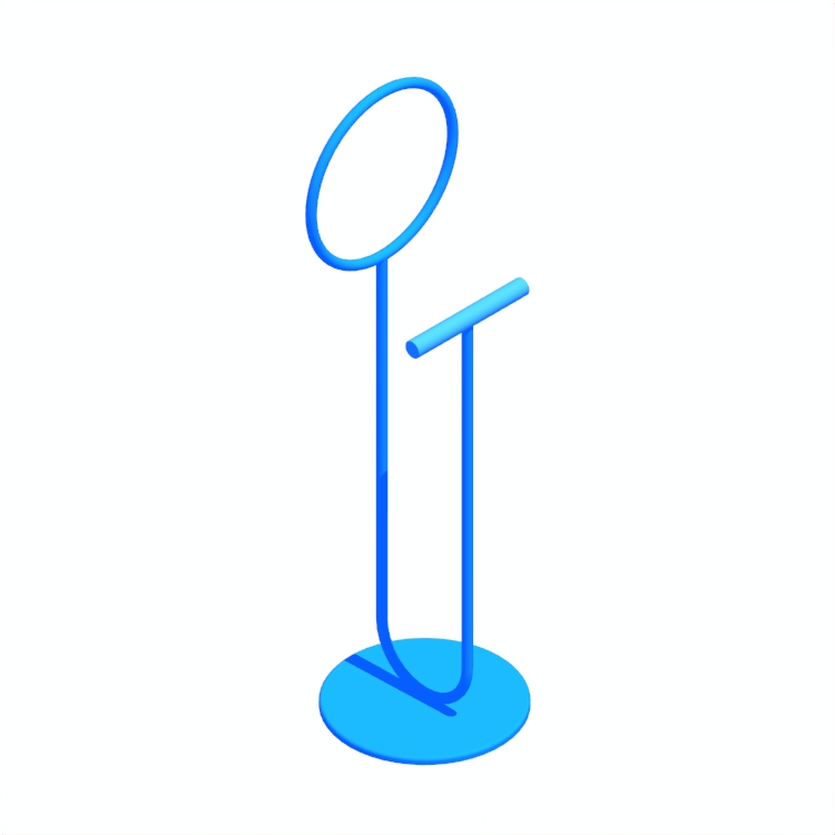 Perspective view of a 3D model of the IKEA Dajlien Valet Stand