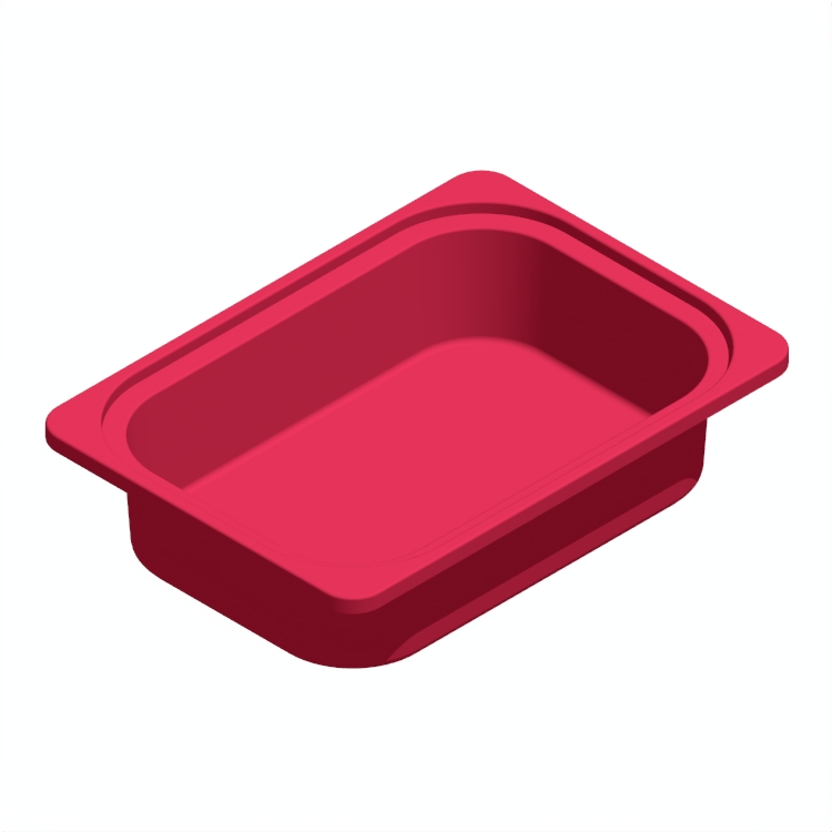 Perspective view of a 3D model of the IKEA Trofast Storage Box (Small)
