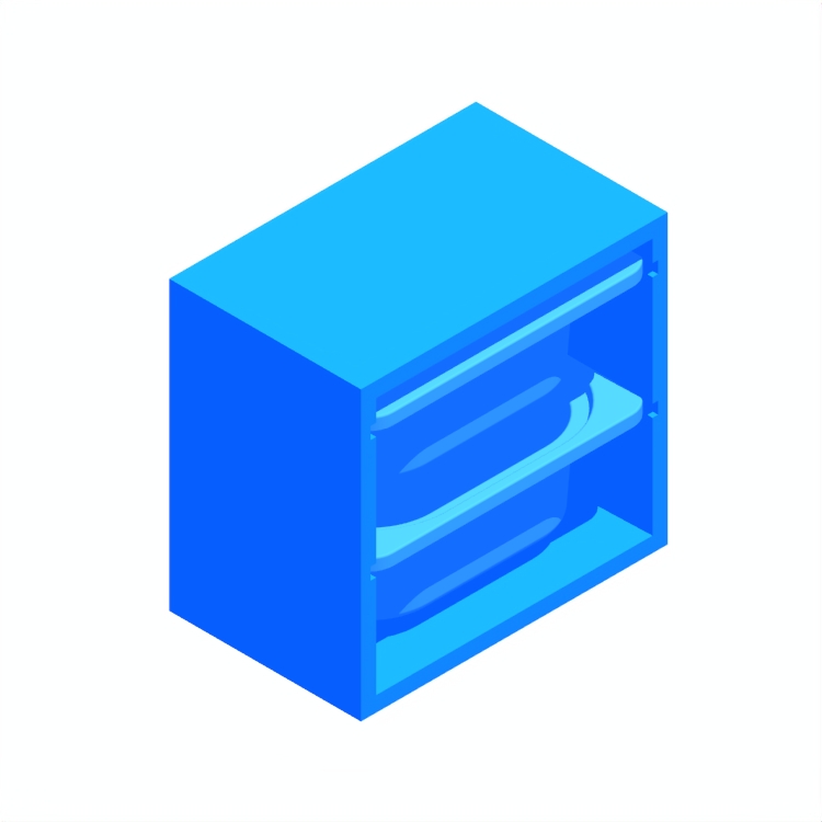 View of the IKEA Trofast Storage Combination (Wall, Single) in 3D available for download