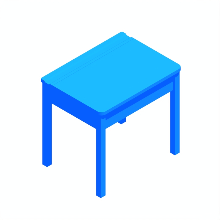 View of the IKEA Sundvik Children's Desk in 3D available for download