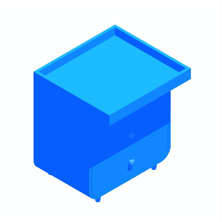 View of the IKEA Myllra Changing Table in 3D available for download
