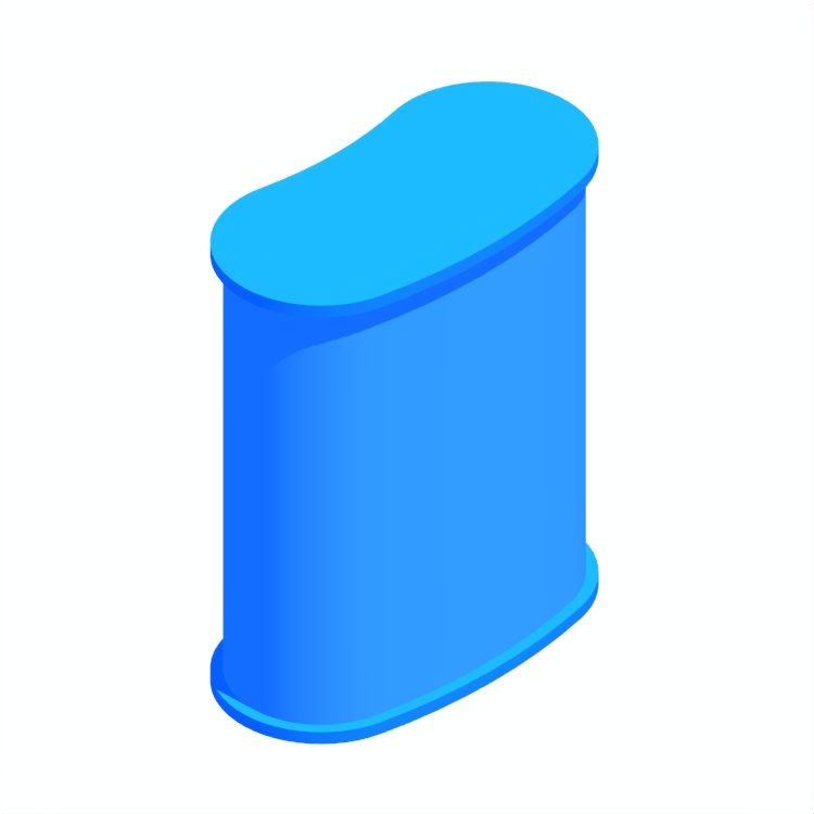 View of the Tradeshow Podium Table in 3D available for download
