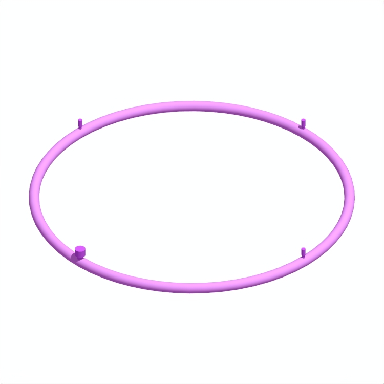 Perspective view of a 3D model of the Alphabet of Light (Circular, Medium)