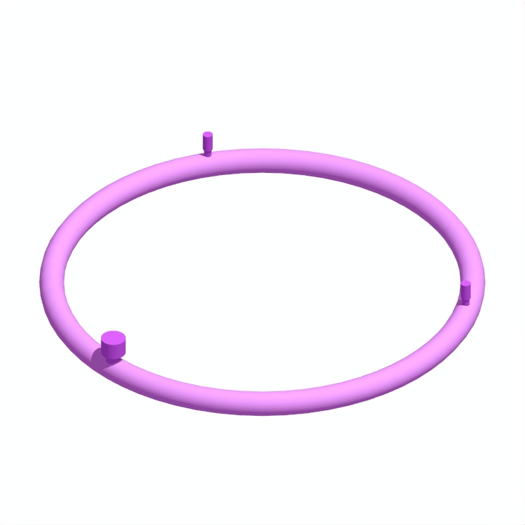3D model of the Alphabet of Light (Circular, Small) viewed in perspective