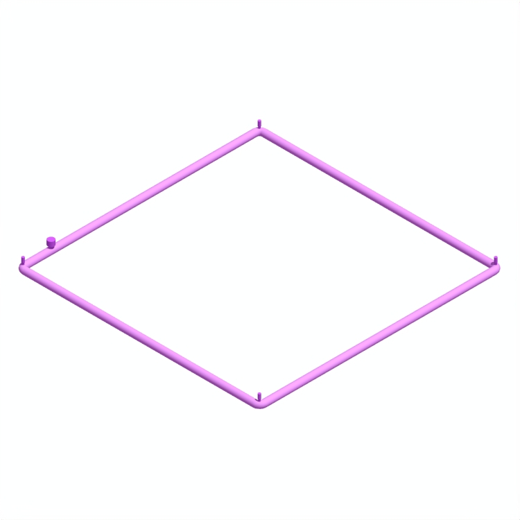 Perspective view of a 3D model of the Alphabet of Light (Square, Large)