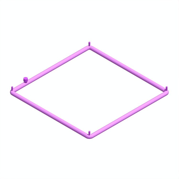 3D model of the Alphabet of Light (Square, Small) viewed in perspective