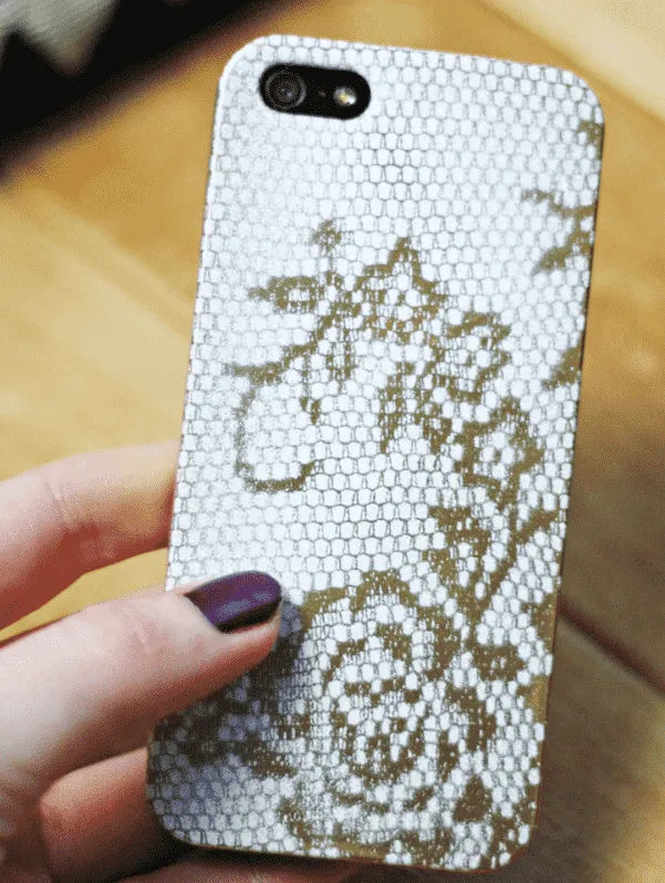 Lace Overlay DIY Phone Case
