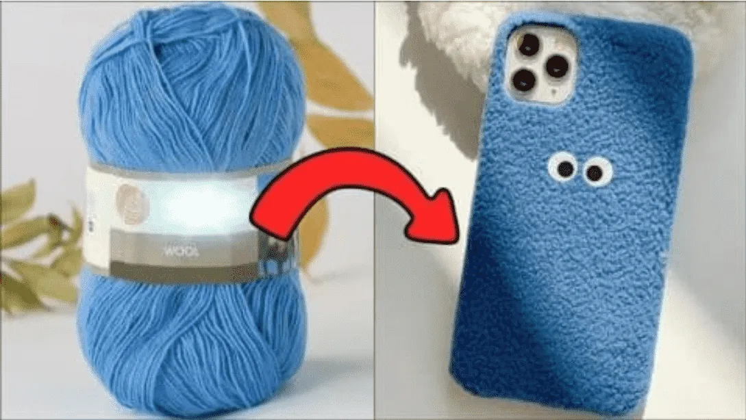 Yarn Wrap DIY Phone Case