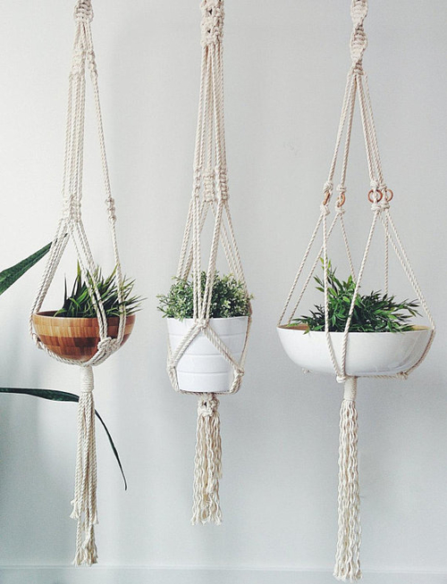 macrame plant hangers are a trending product in 2020