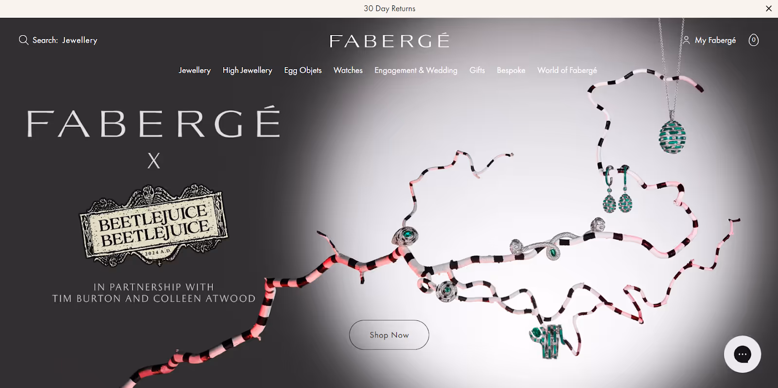 Lo screenshot di Fabergé