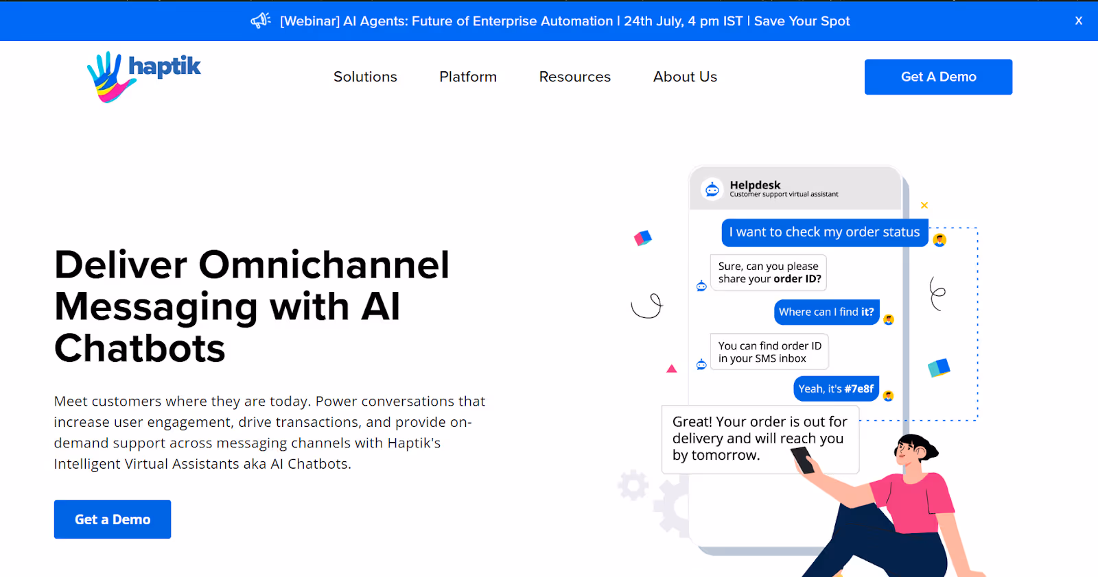 Haptik AI Chatbot