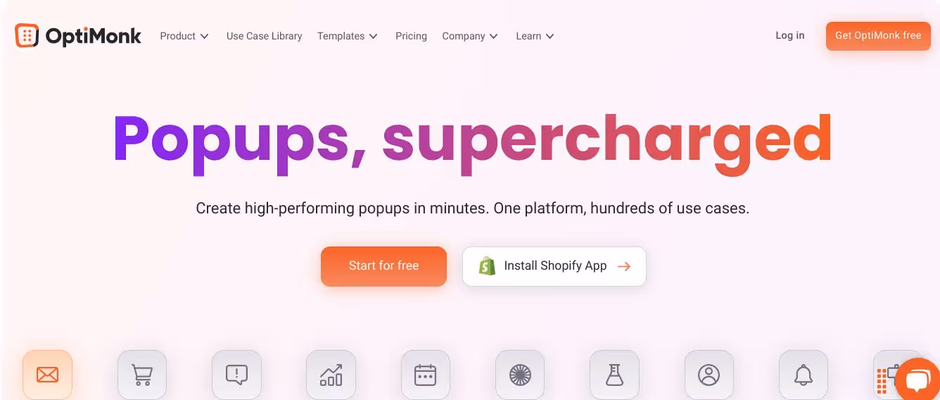 Popup OptiMonk: Upsell e altro